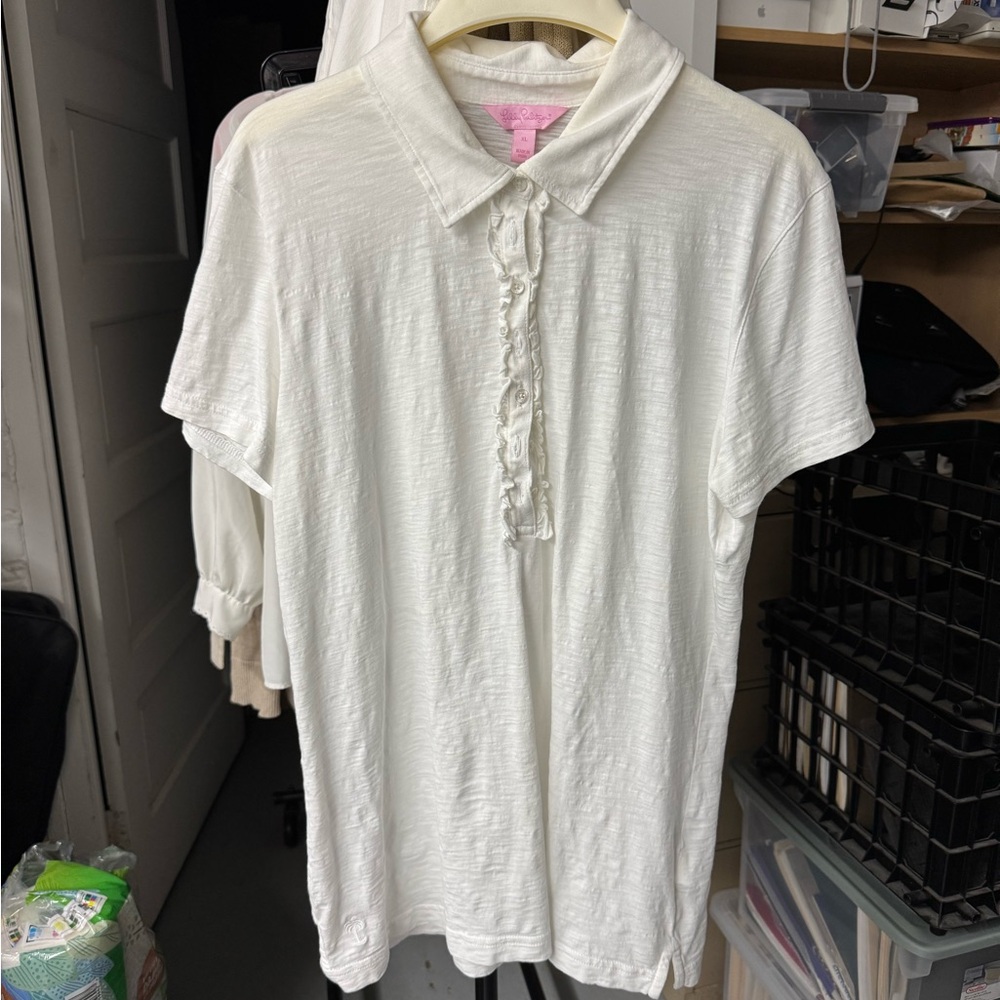Lilly Pulitzer White Button Down Shirt
